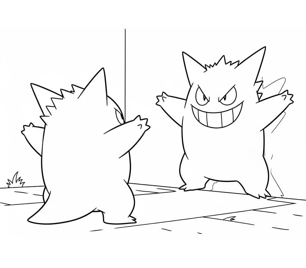 Gengar incute timore da colorare
