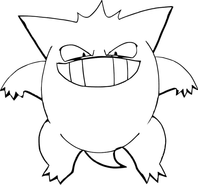 Gengar malvagio Pokémon da colorare