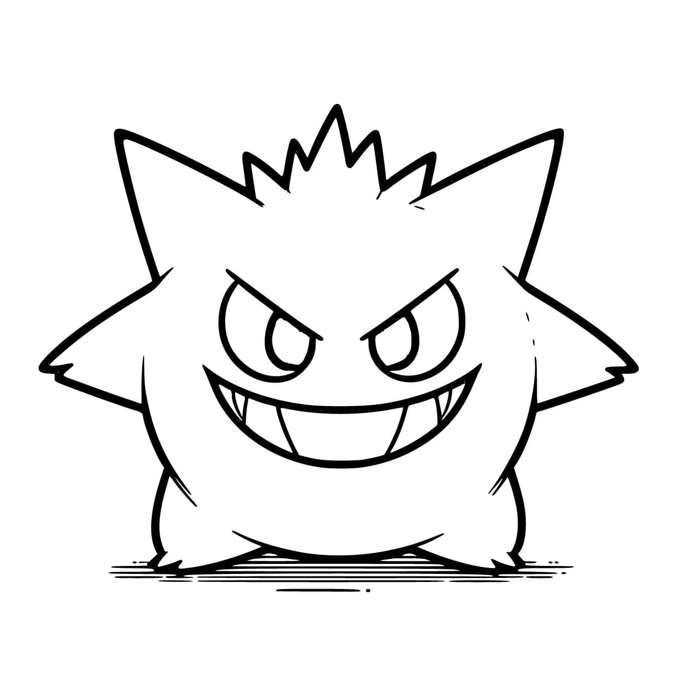 Gengar molto carino da colorare