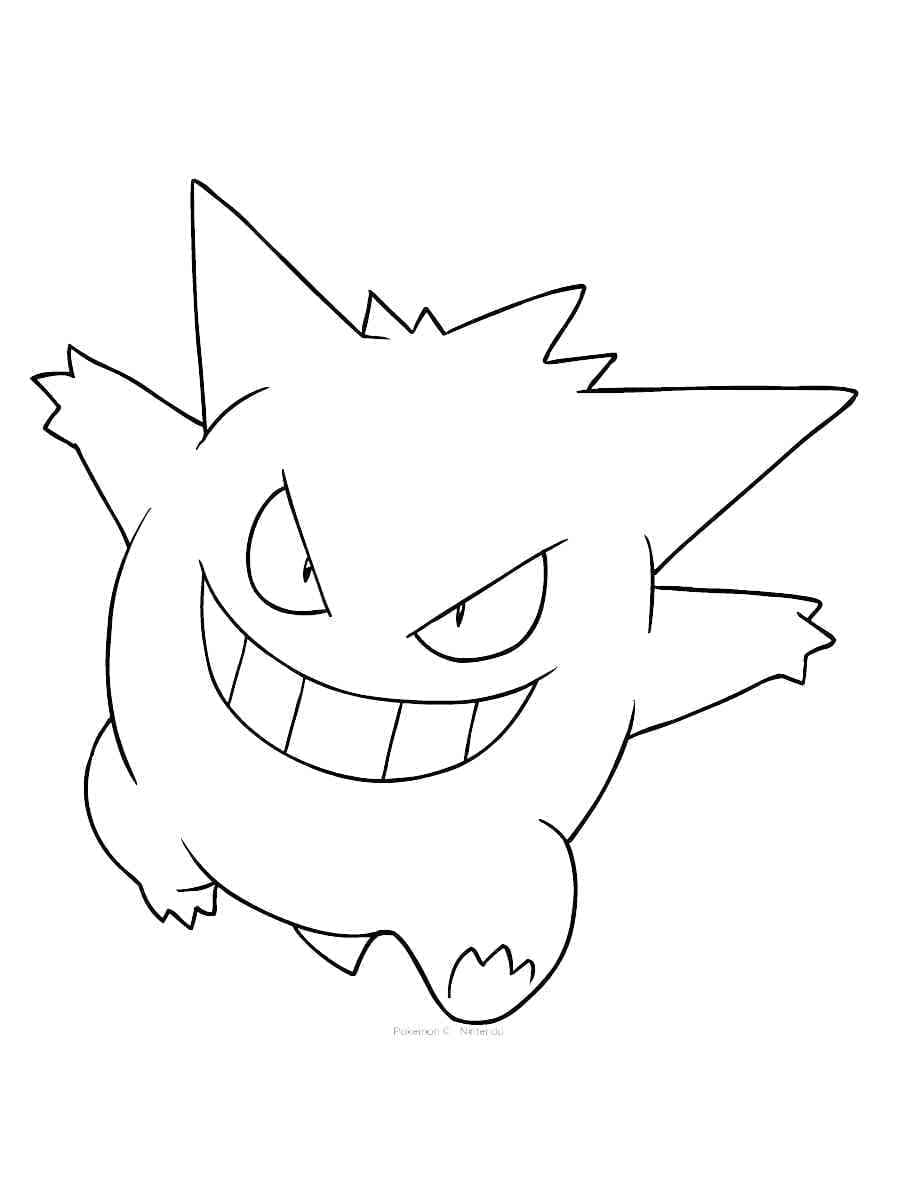 Gengar molto facile da colorare