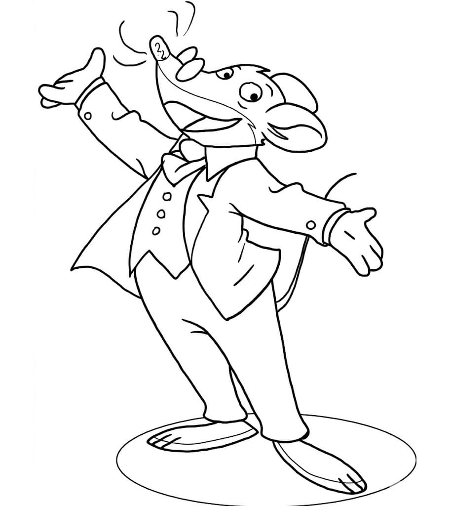Geronimo Stilton canta da colorare