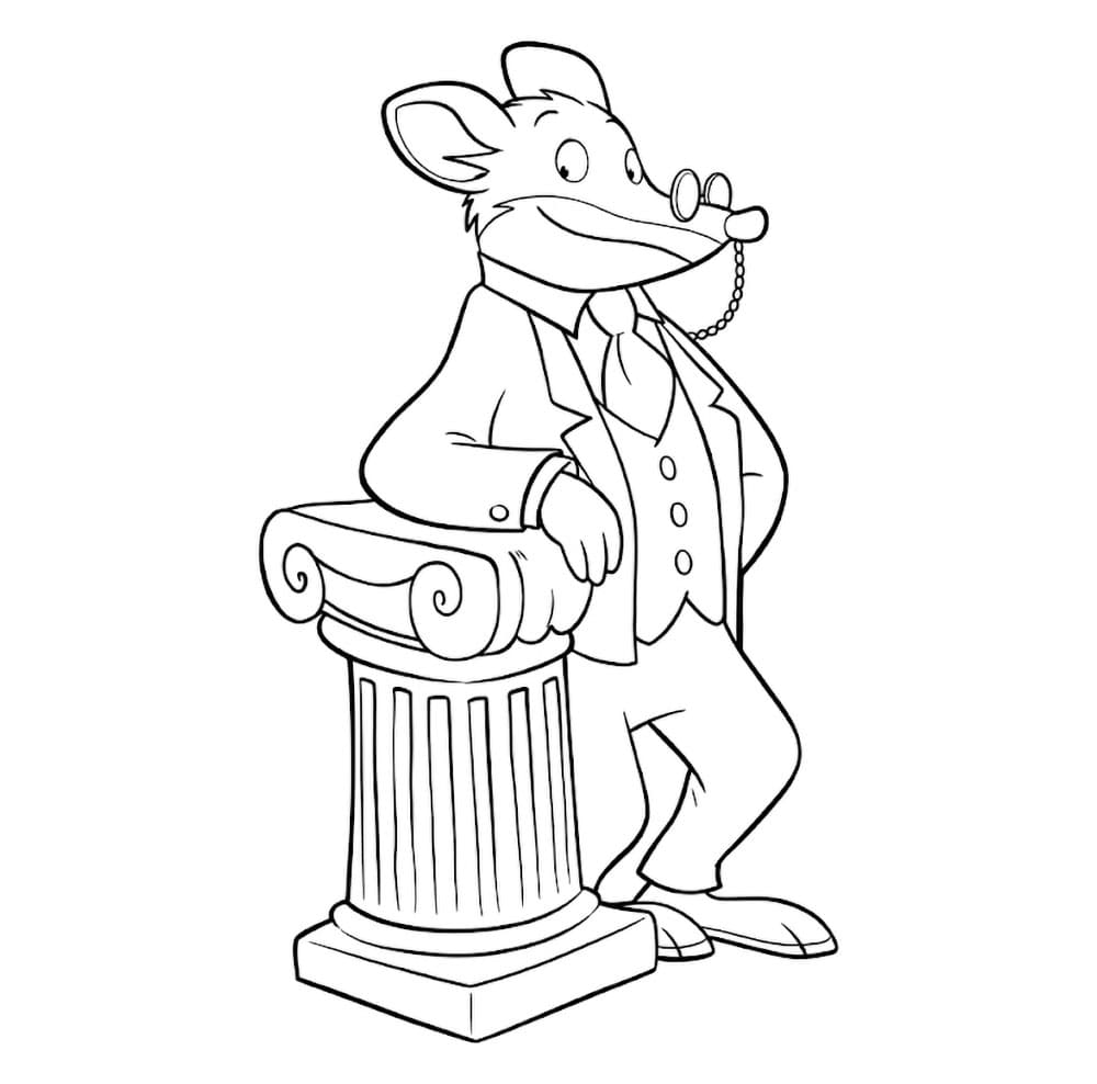 Geronimo Stilton è in congedo da colorare