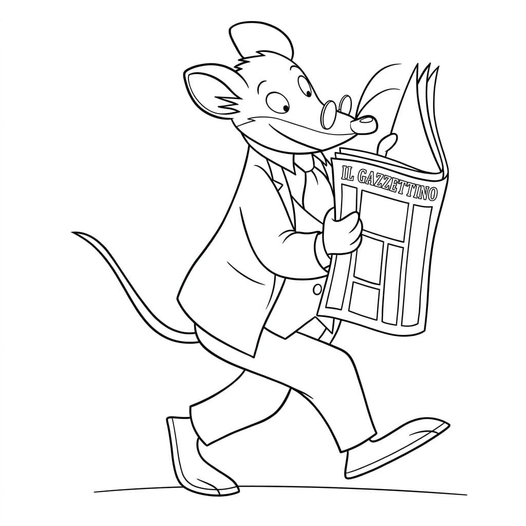 Geronimo Stilton legge da colorare