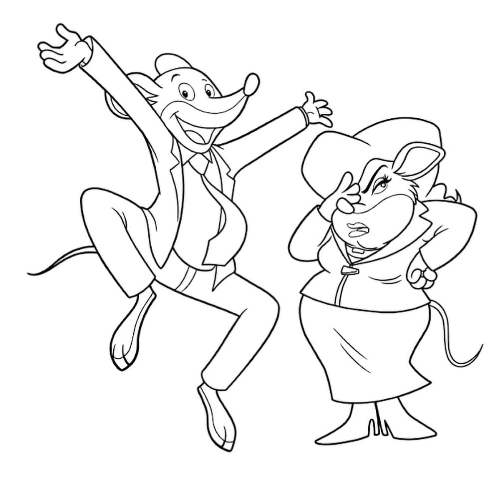 Geronimo Stilton salta in alto da colorare