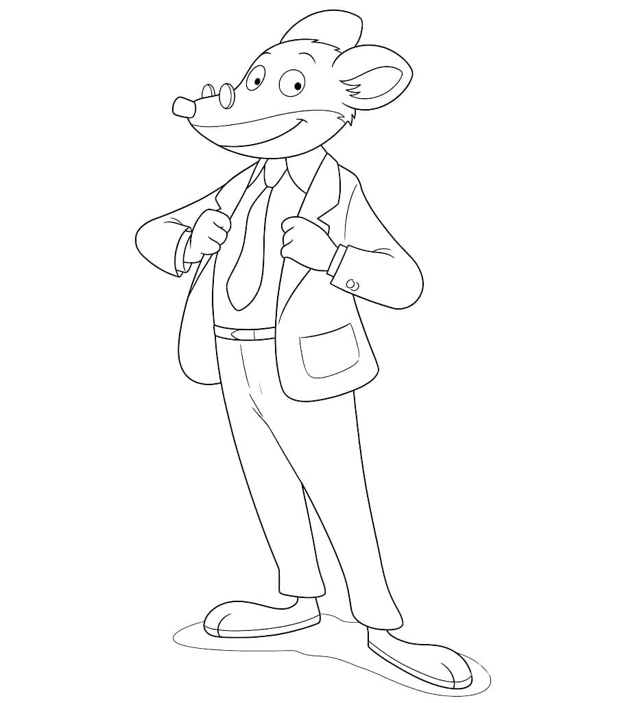 Geronimo Stilton si mette in posa da colorare