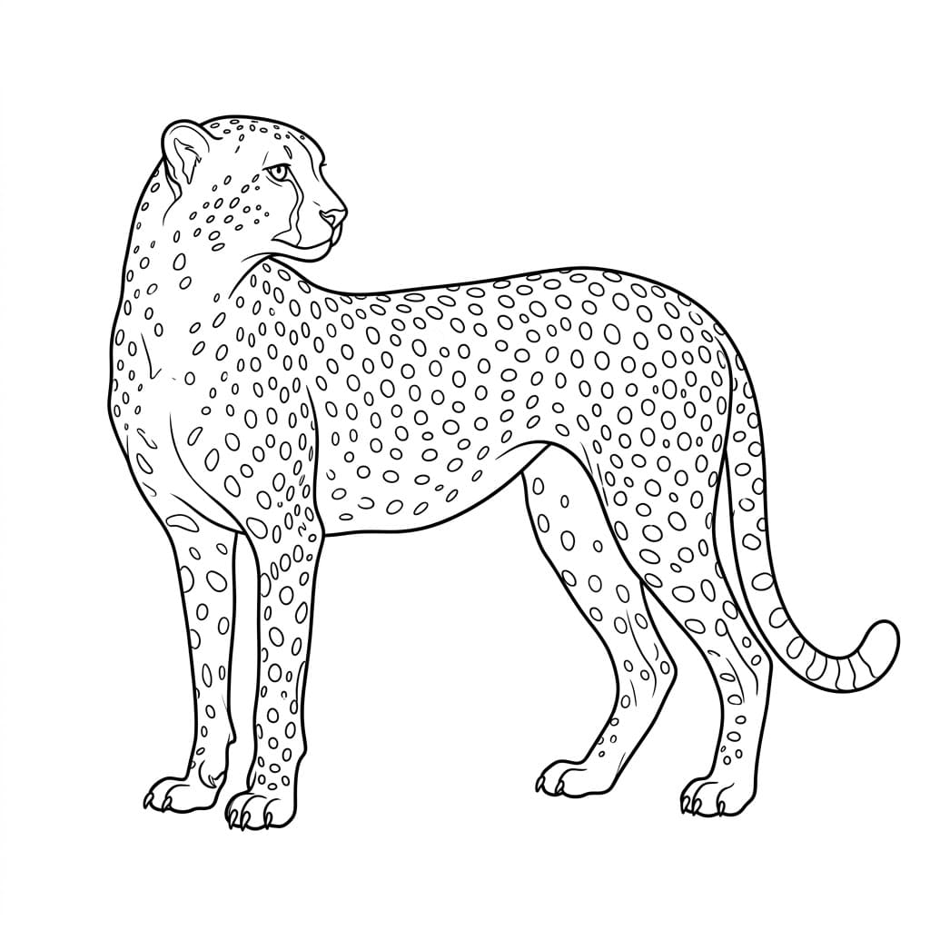 Ghepardo da colorare