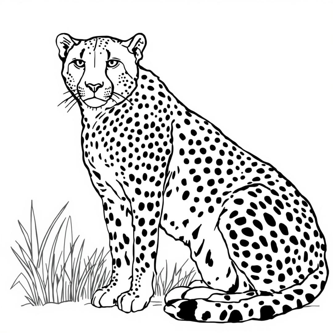Ghepardo libero da colorare