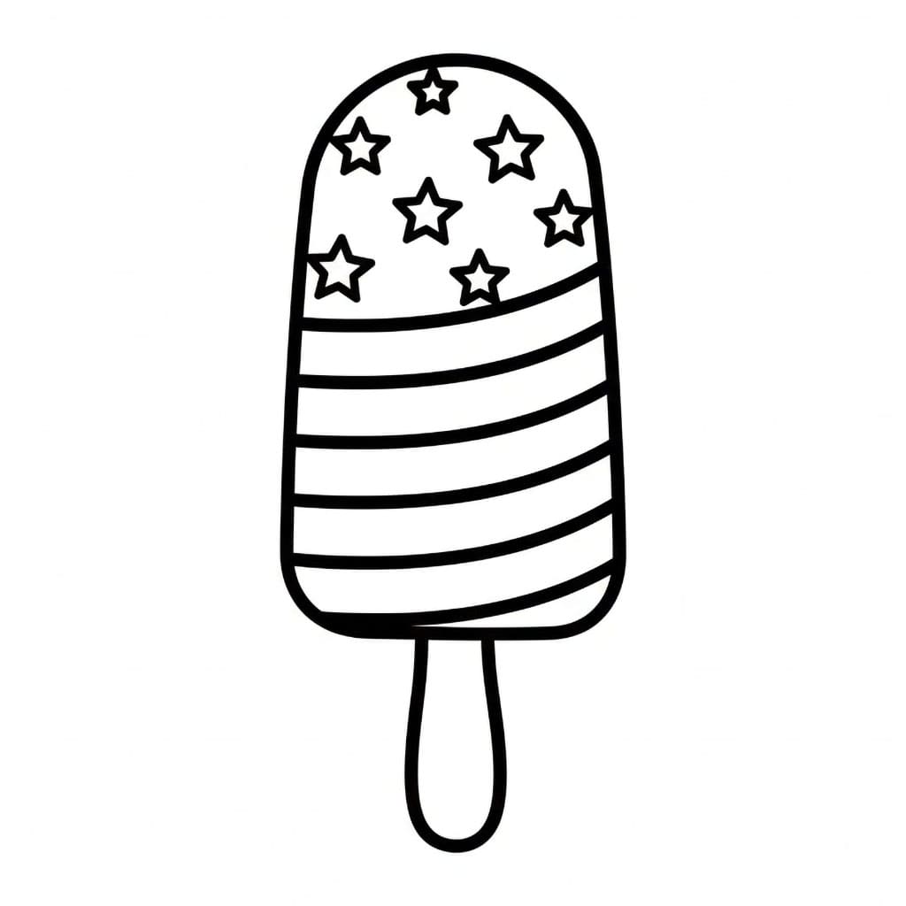 Ghiaccioli al gelato con stelle da colorare