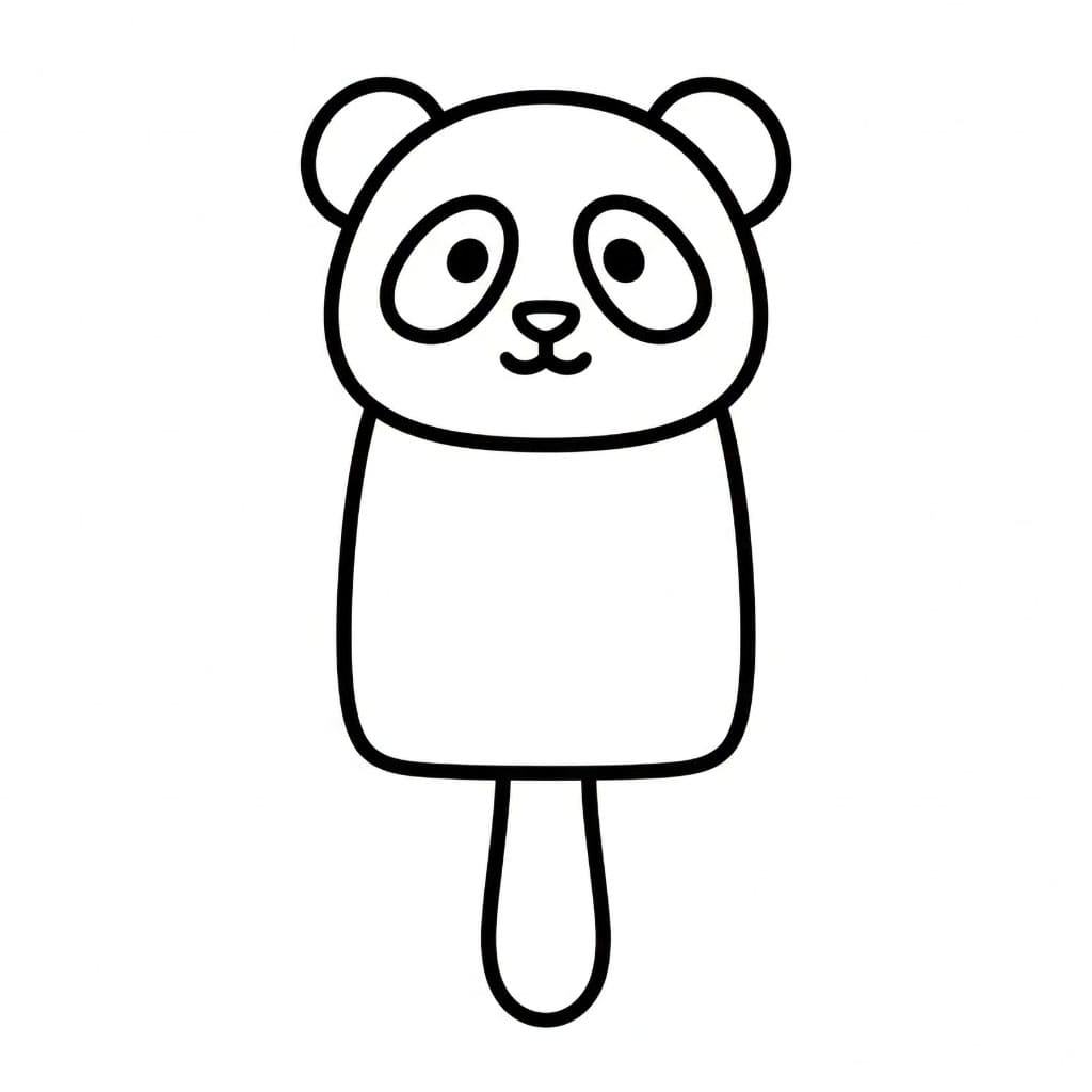Ghiaccioli al panda da colorare