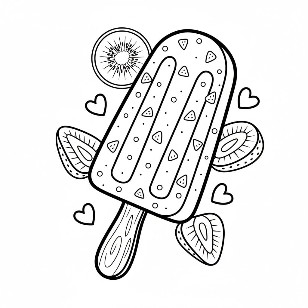 Ghiaccioli alla fragola da colorare