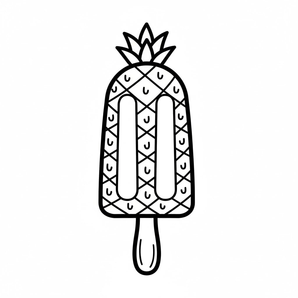 Ghiaccioli all'ananas da colorare