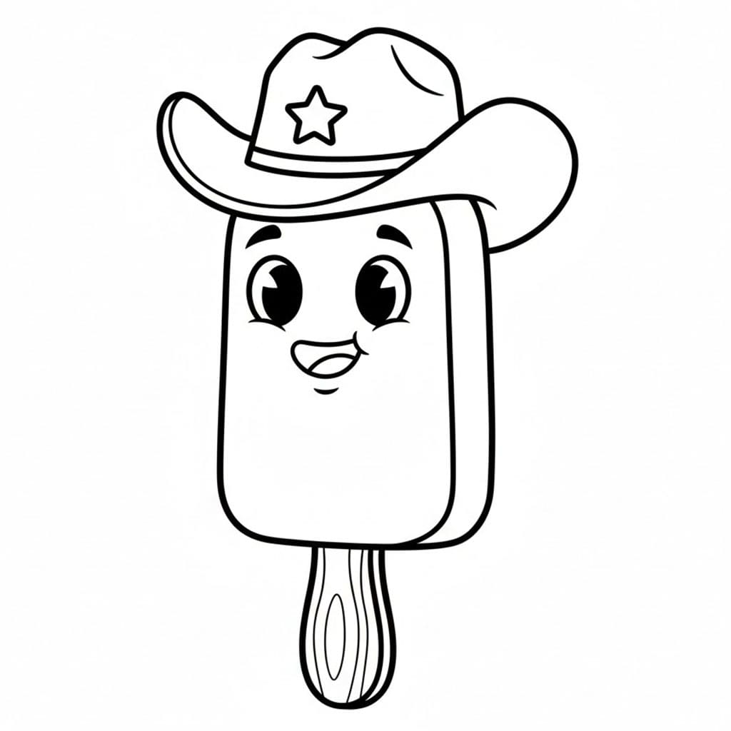 Ghiaccioli cowboy da colorare