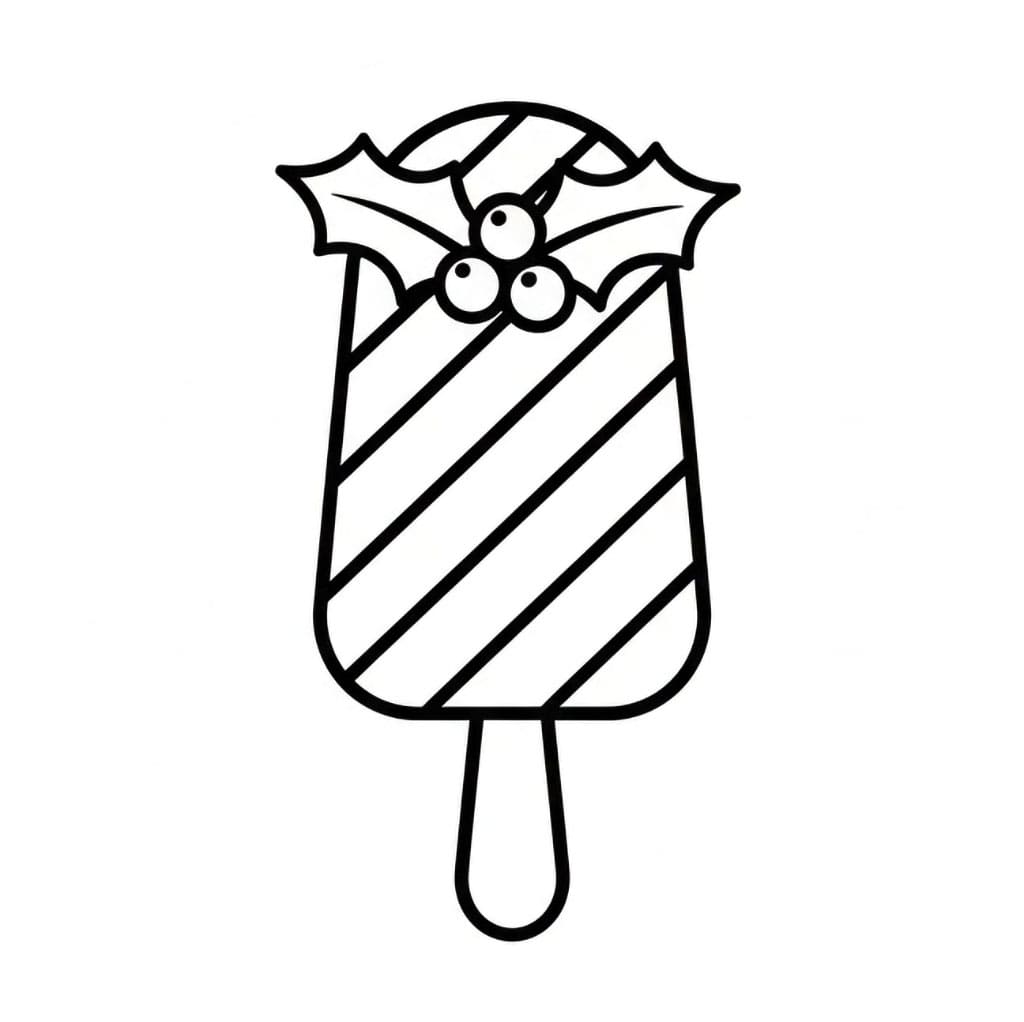 Ghiaccioli di Natale da colorare