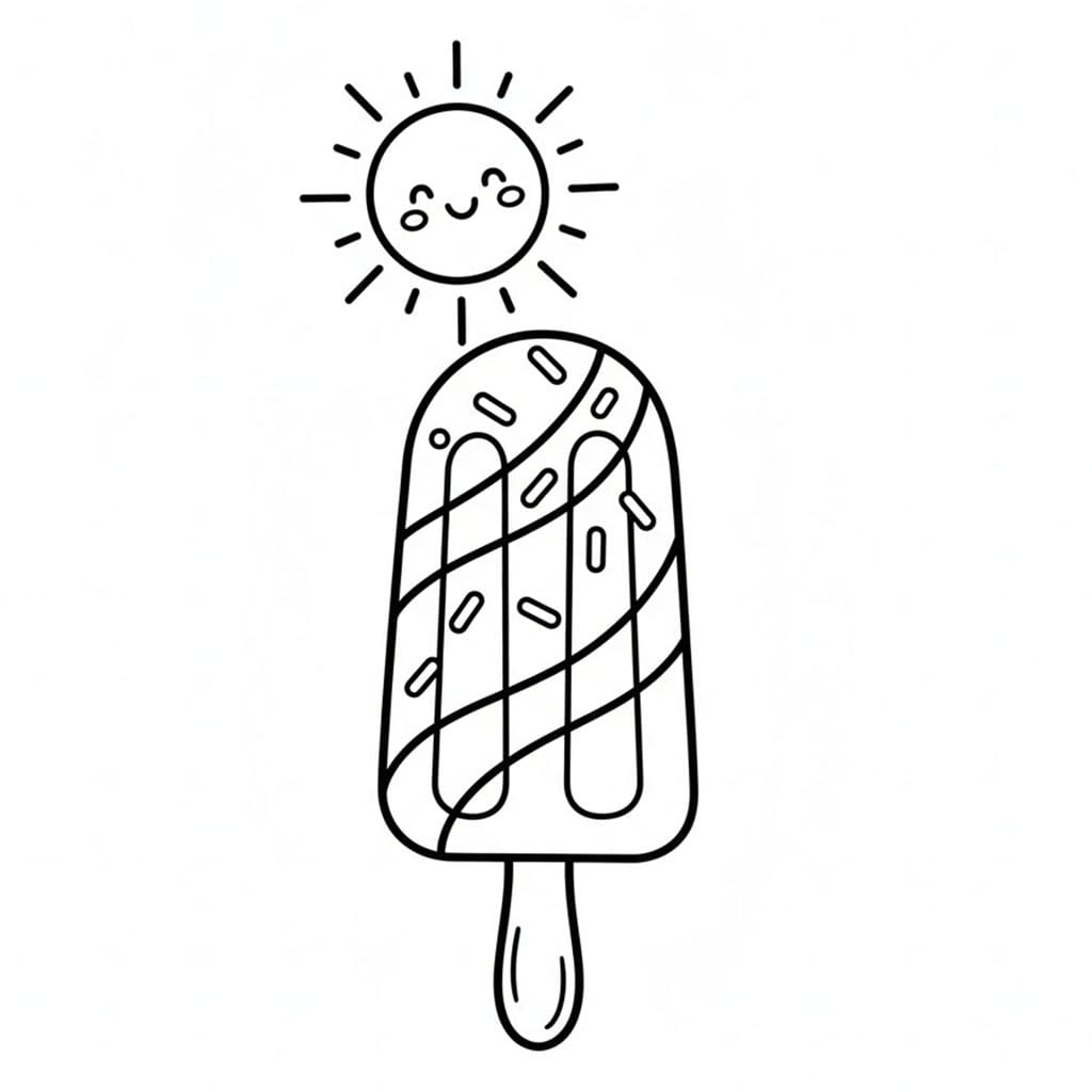 Ghiaccioli di estate da colorare
