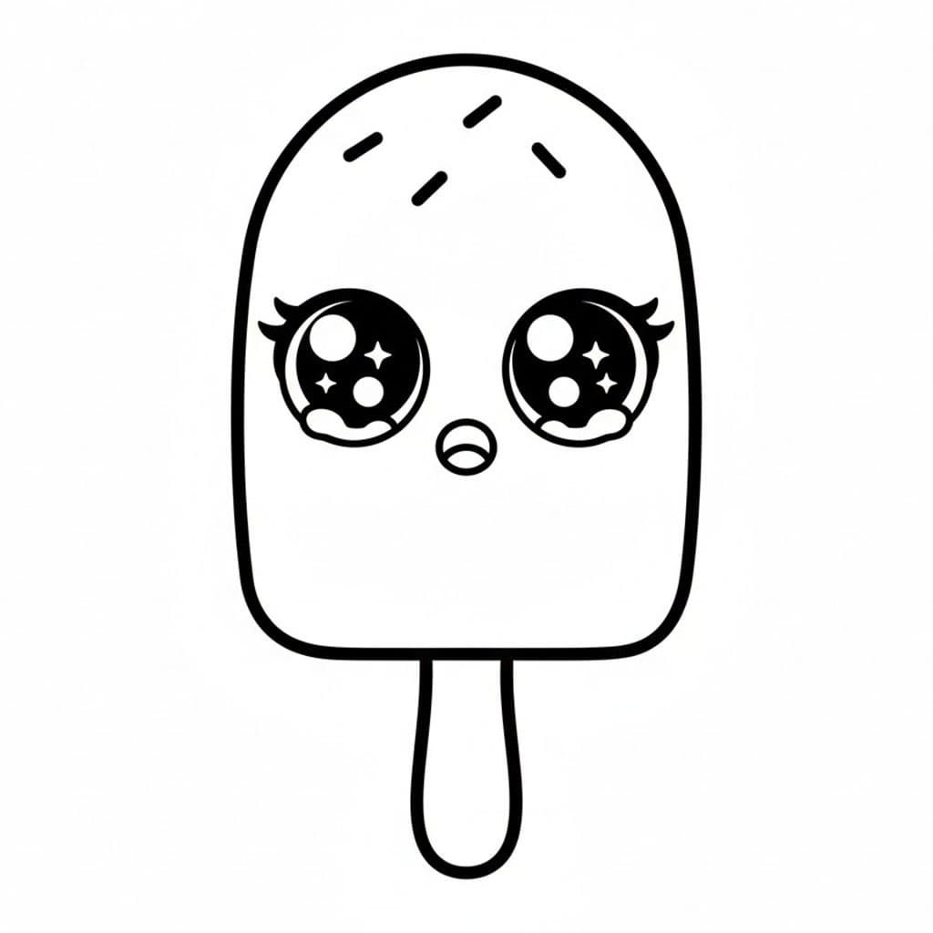 Ghiaccioli kawaii da colorare