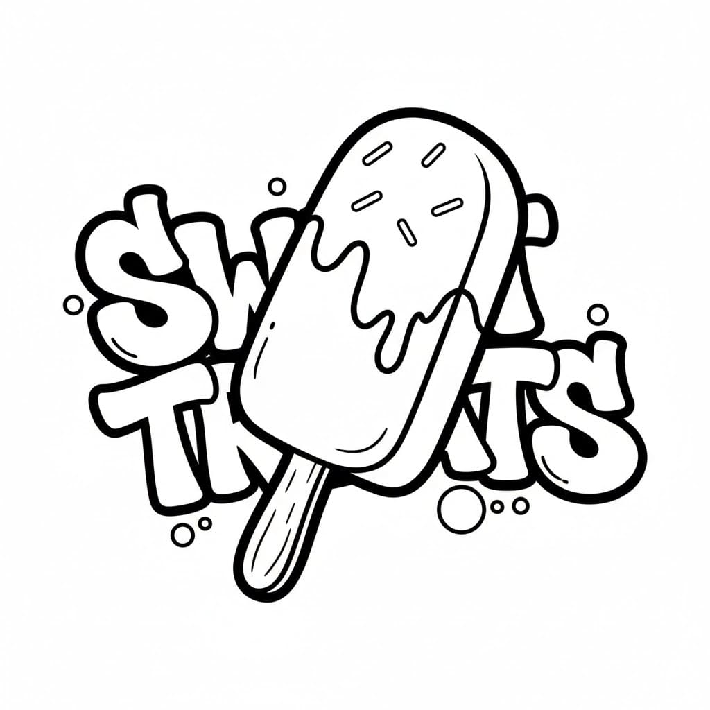 Ghiaccioli stile graffiti da colorare