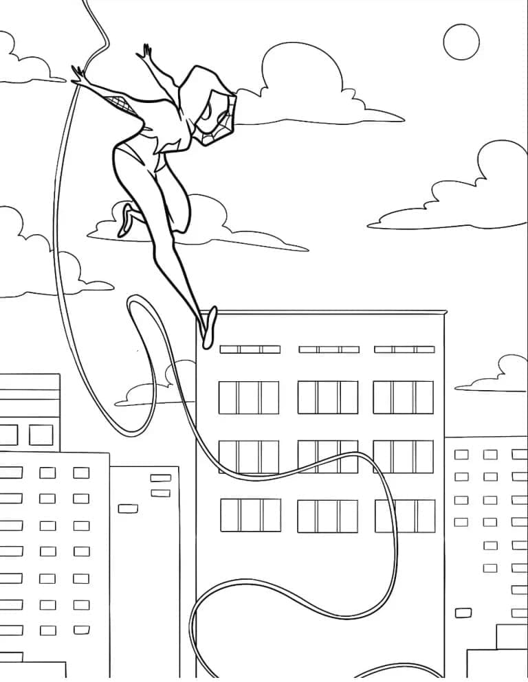 Ghost Spider Dondolio da colorare