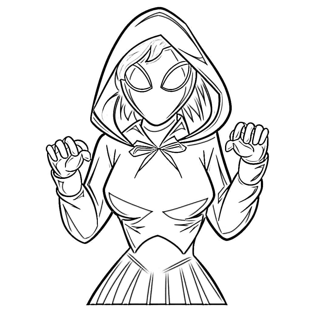 Ghost Spider Posa Pronta da colorare