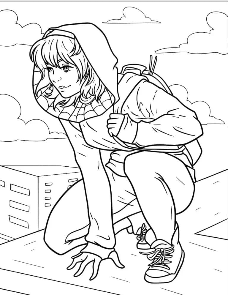 Ghost Spider Riposo da colorare