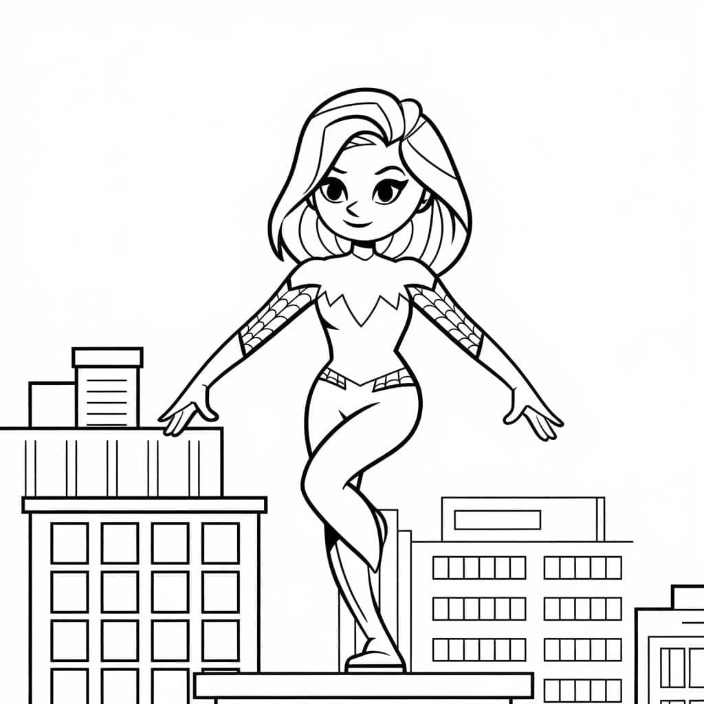 Ghost Spider Sul Palazzo da colorare