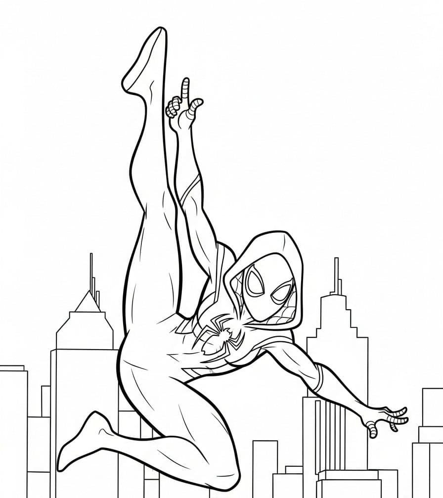 Ghost Spider in Capriola da colorare