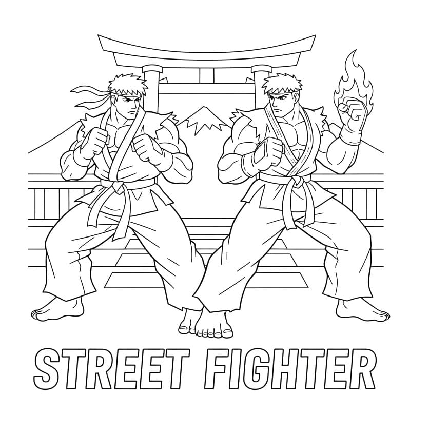 Gioco Street Fighter gratis da colorare