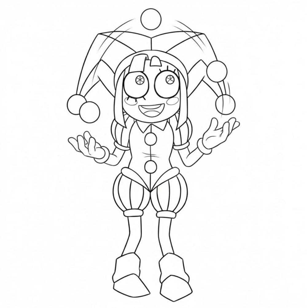 Giocoleria Pomni da colorare