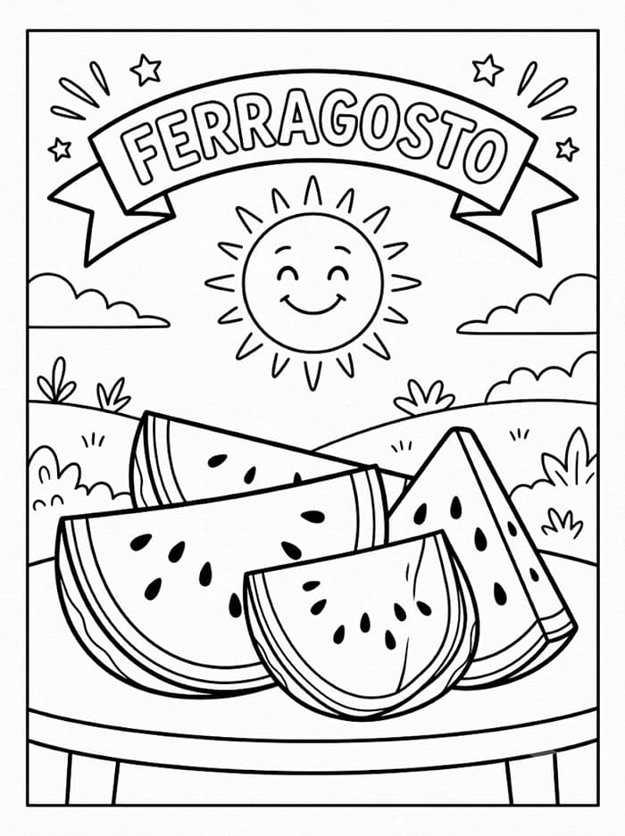Ferragosto da colorare