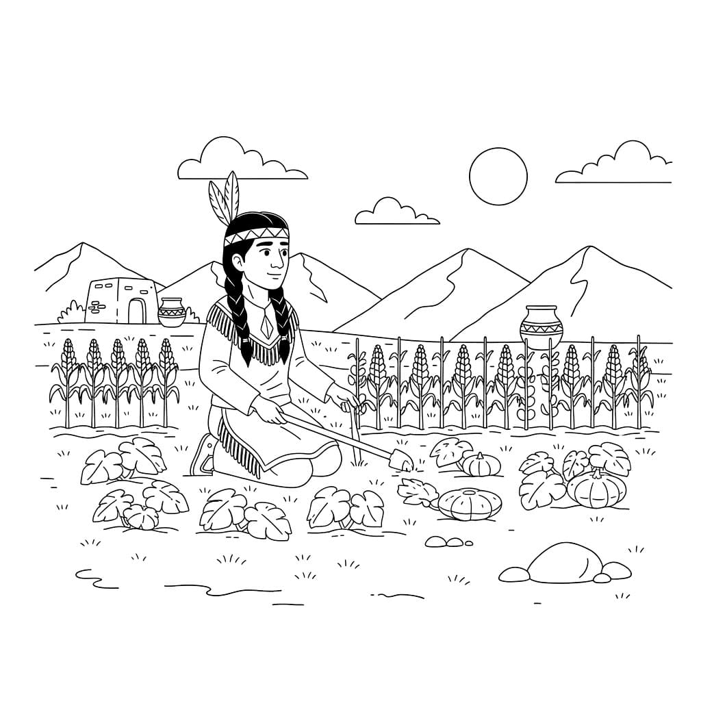 Gli indiani piantano alberi da colorare