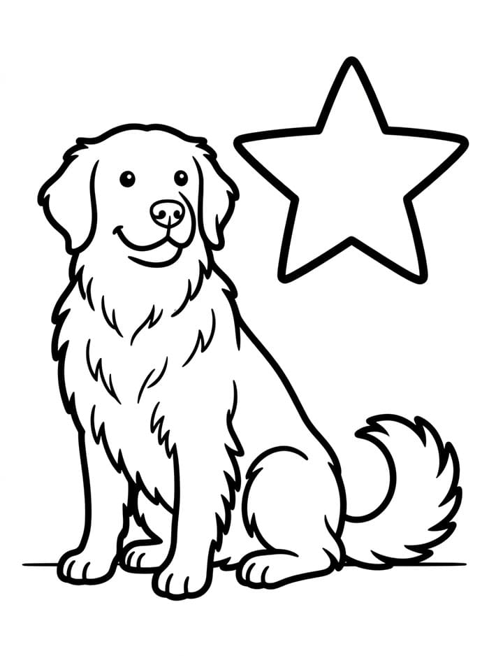 Golden Retriever da colorare