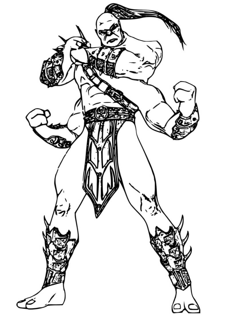 Goro Mortal Kombat da colorare