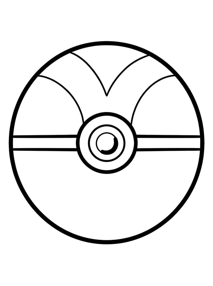 Grande Poké Ball da colorare