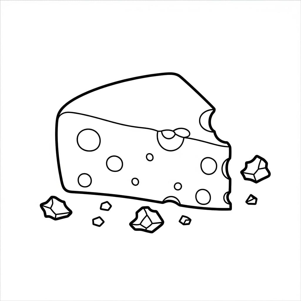 Grande formaggio da colorare