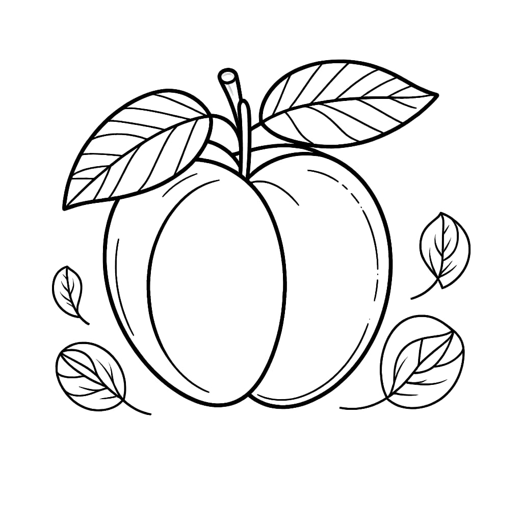 Grande prugna da colorare