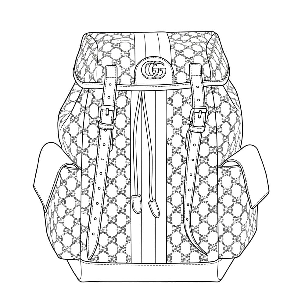 Grande zaino Gucci da colorare