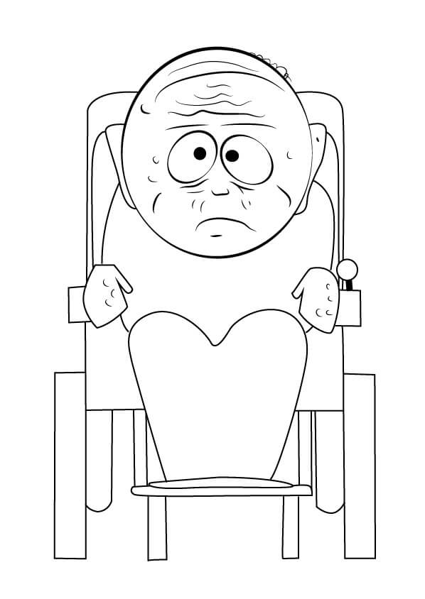 Grandpa Marvin Marsh from South Park da colorare