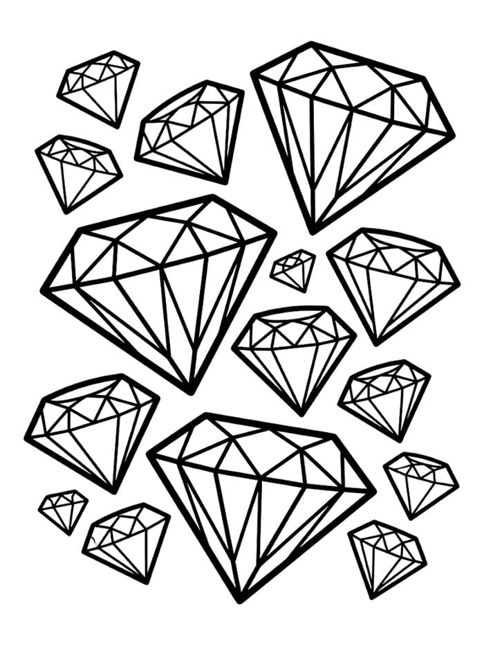 Grappolo di diamanti da colorare