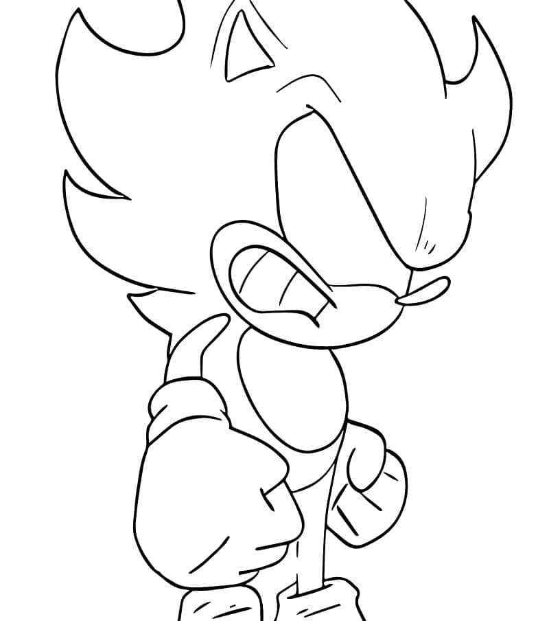Gratis Dark Sonic da colorare