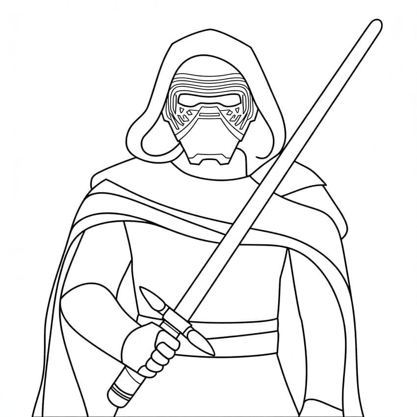 Gratis Kylo Ren da stampare da colorare