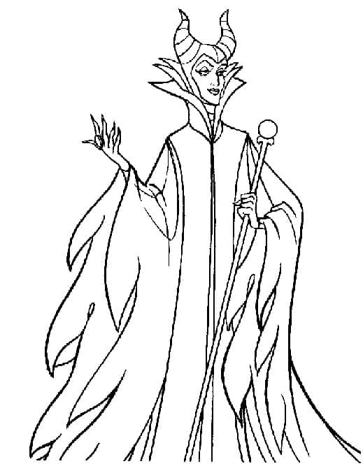 Gratis Maleficent da colorare