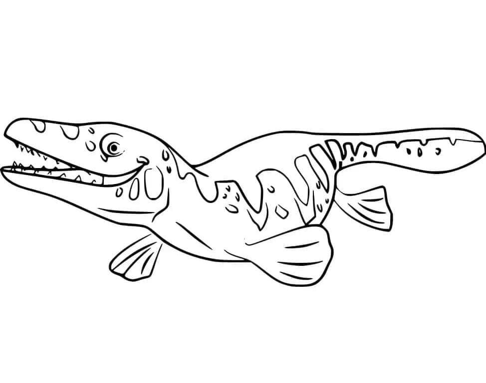 Gratis Mosasauro da colorare