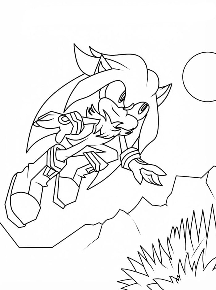 Gratis Silver the Hedgehog da colorare
