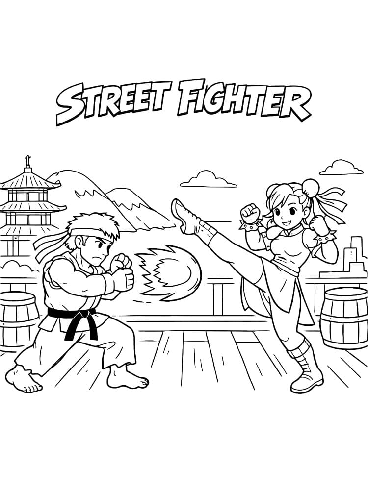 Gratis Street Fighter da colorare