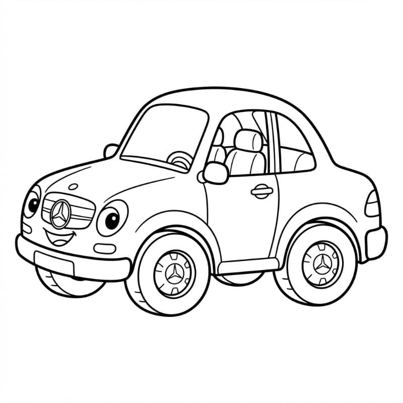 Graziosa auto Mercedes da colorare