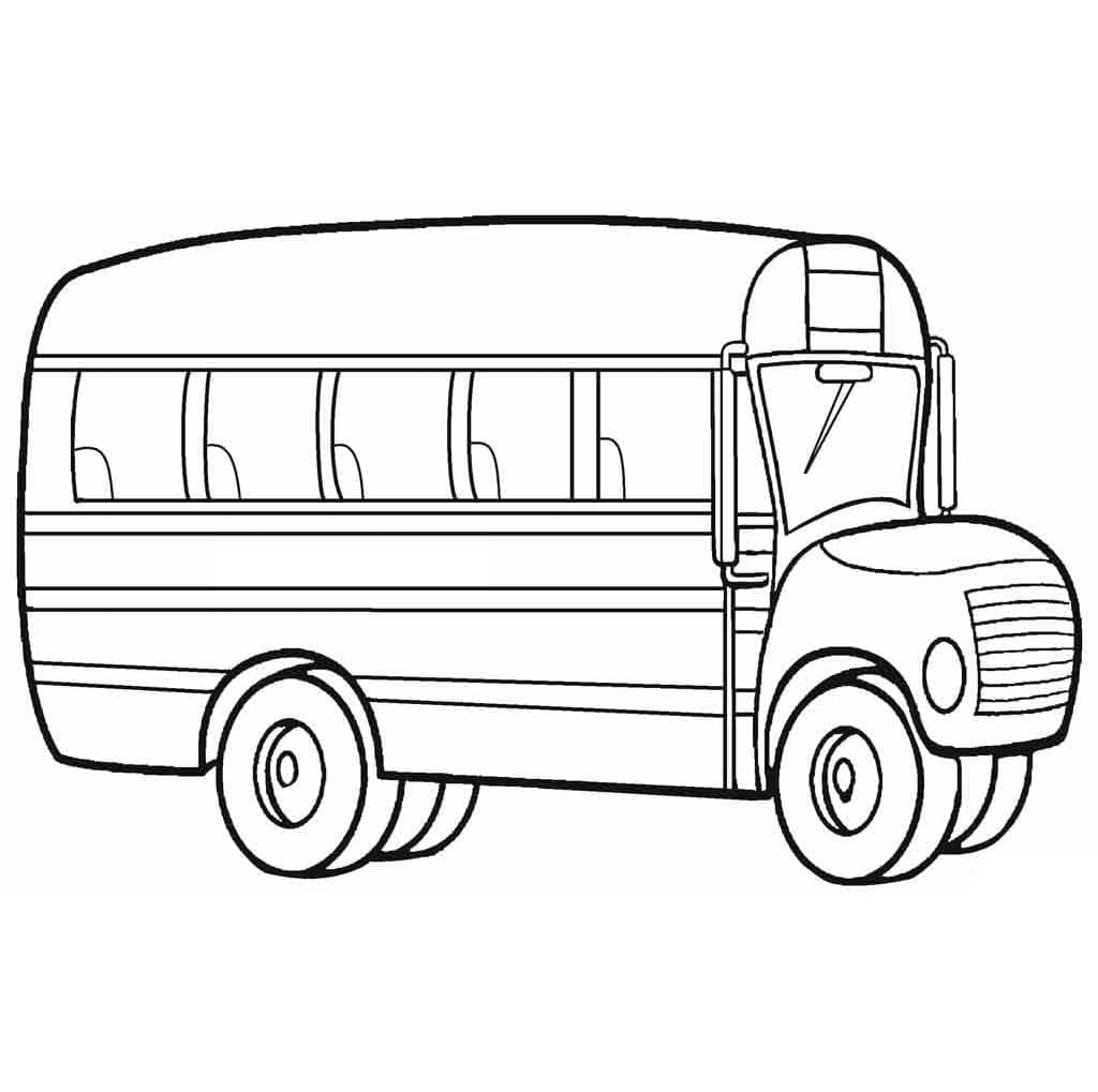 Grazioso scuolabus da colorare