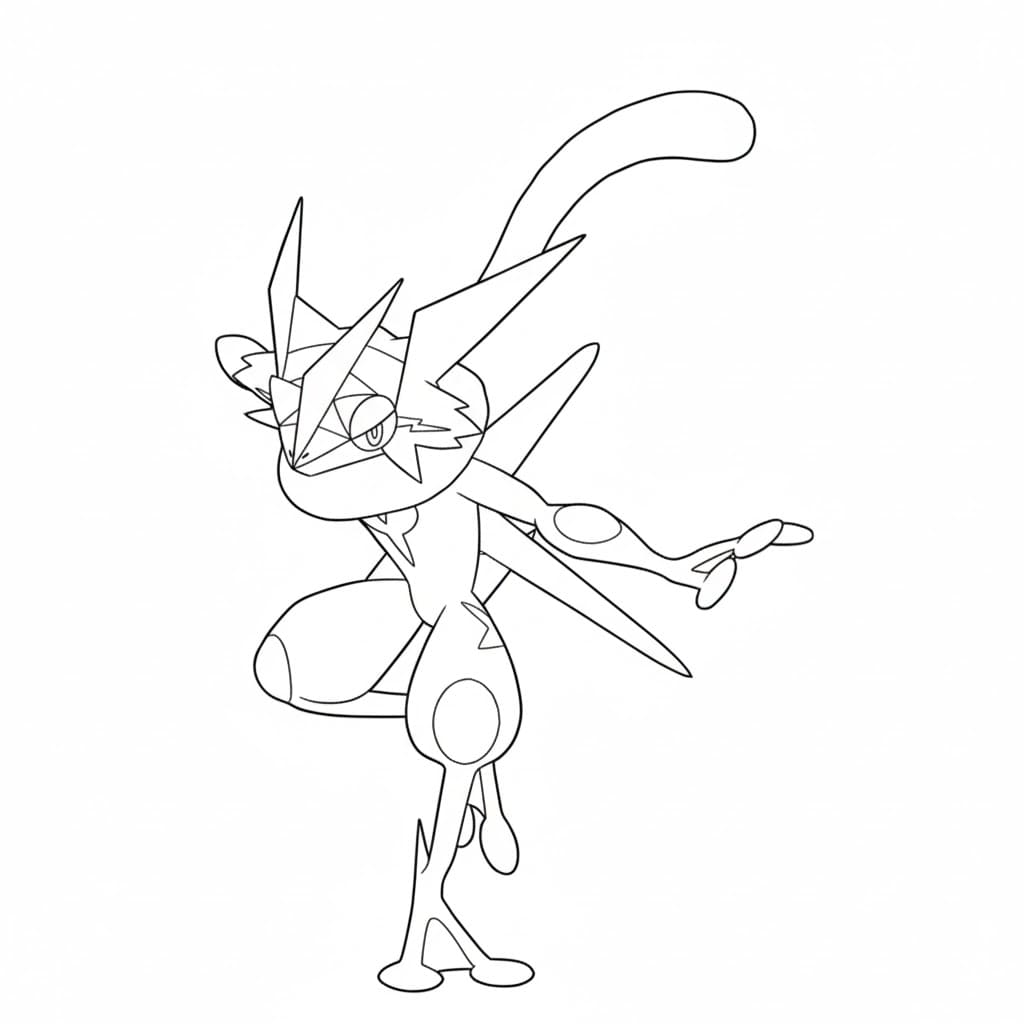 Greninja Ninja da colorare