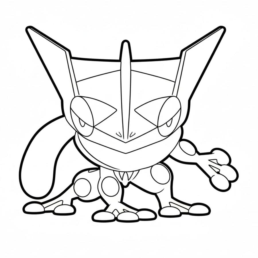 Greninja è carino da colorare