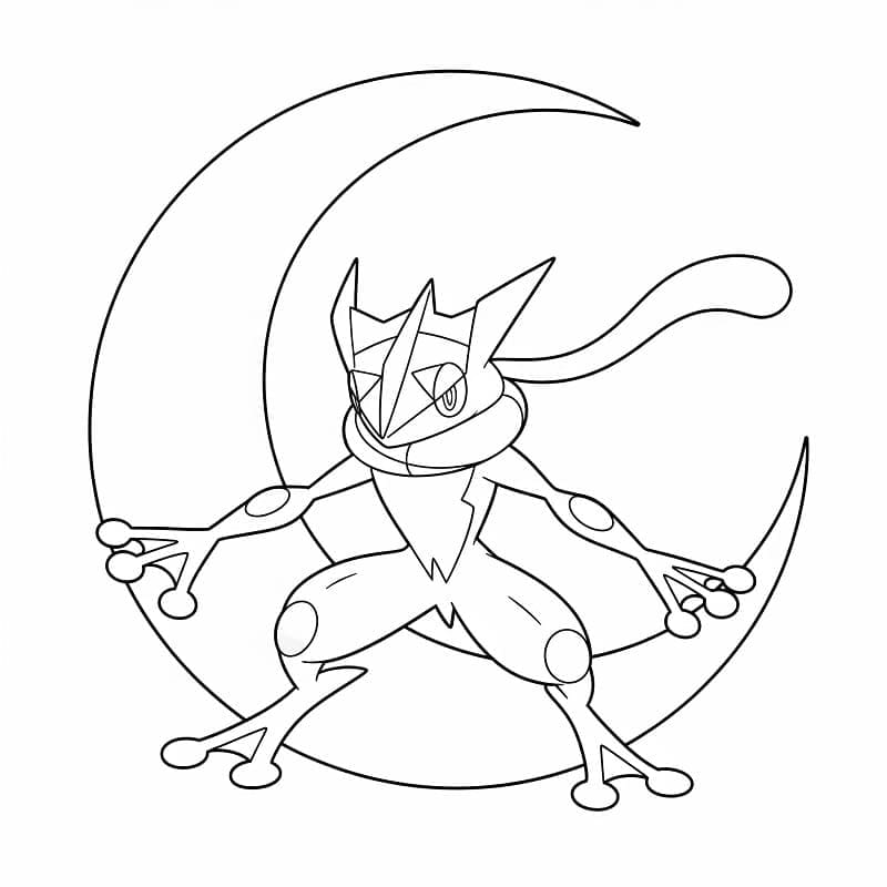 Greninja fantastico gratis da colorare