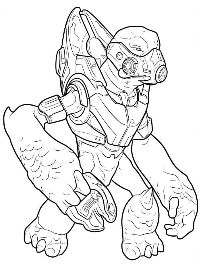 Grunt di Halo da colorare