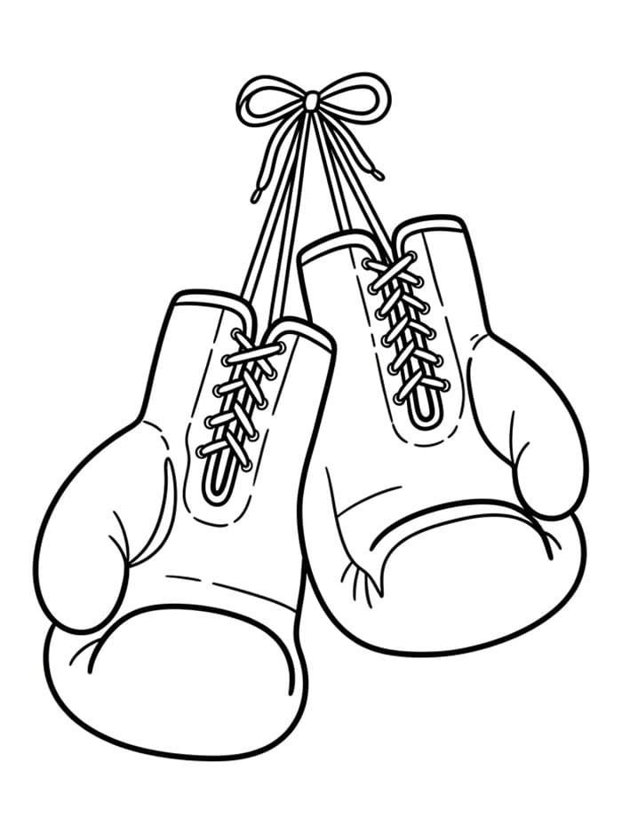 Guantoni da boxe da colorare